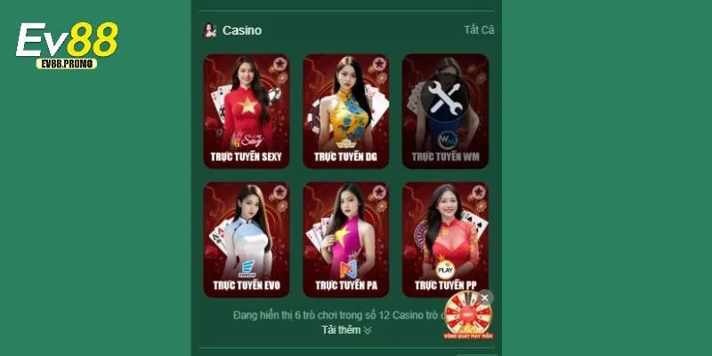 Cá cược casino với công nghệ live chân thực